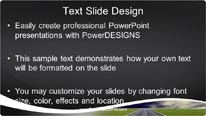 Going Places Dark Clouds Widescreen PowerPoint Template text slide design