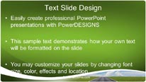 Going Places Green Widescreen PowerPoint Template text slide design