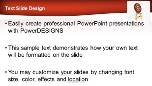 On Target Widescreen PowerPoint Template text slide design