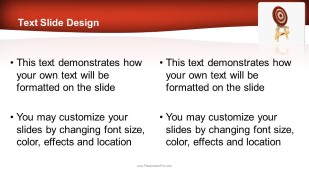On Target Widescreen PowerPoint Template text slide design