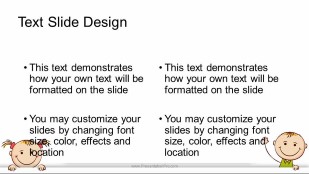 Back To School Kids Widescreen PowerPoint Template text slide design