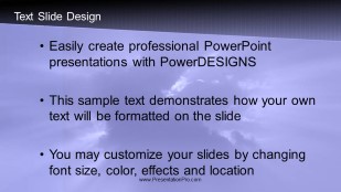 Sky Profits Widescreen PowerPoint Template text slide design