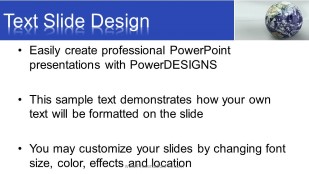 Earth Revolving Widescreen PowerPoint Template text slide design