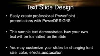 Golden World Rays Widescreen PowerPoint Template text slide design