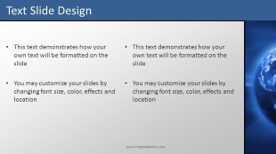 Rotating Global Rays 02 widescreen PowerPoint Template text slide design