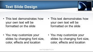 Globe On Laptop Widescreen PowerPoint Template text slide design