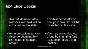 Matrix Rain PowerPoint Template text slide design