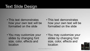Mobile Digital Widescreen PowerPoint Template text slide design