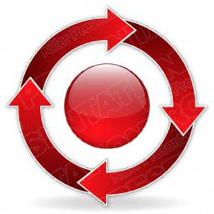 Download arrowcycle a 4red PowerPoint Graphic and other software plugins for Microsoft PowerPoint