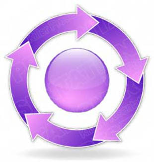 Download arrowcycle a 5purple PowerPoint Graphic and other software plugins for Microsoft PowerPoint