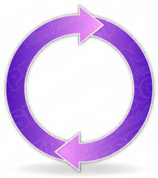 Download arrowcycle c 2purple PowerPoint Graphic and other software plugins for Microsoft PowerPoint