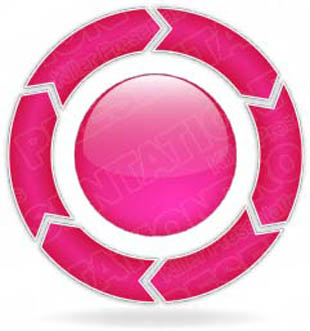 Download ChevronCycle A 6Pink PowerPoint Graphic and other software plugins for Microsoft PowerPoint