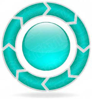 Download ChevronCycle A 8Teal PowerPoint Graphic and other software plugins for Microsoft PowerPoint