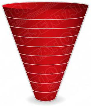 Download cone down 10red PowerPoint Graphic and other software plugins for Microsoft PowerPoint