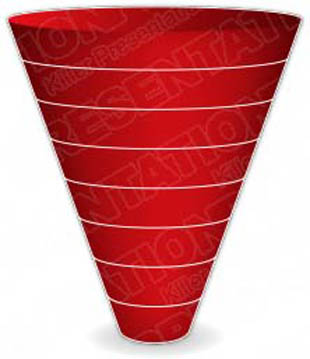 Download cone down 8red PowerPoint Graphic and other software plugins for Microsoft PowerPoint
