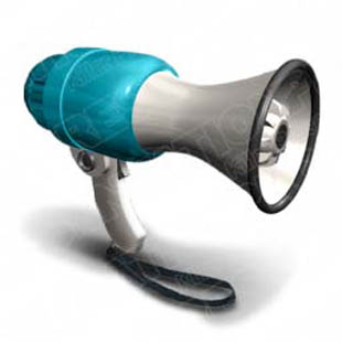 Download megaphone cyan PowerPoint Graphic and other software plugins for Microsoft PowerPoint