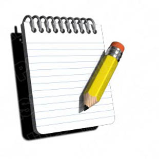 notepad and pencil