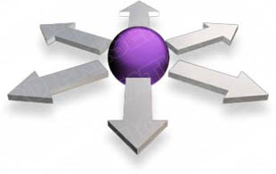 Download 3dspherearrow06 purple PowerPoint Graphic and other software plugins for Microsoft PowerPoint