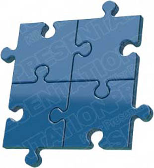 Download puzzle 4 blue PowerPoint Graphic and other software plugins for Microsoft PowerPoint