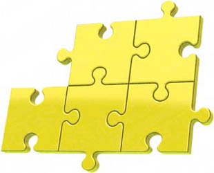 Download puzzle 5 yellow PowerPoint Graphic and other software plugins for Microsoft PowerPoint
