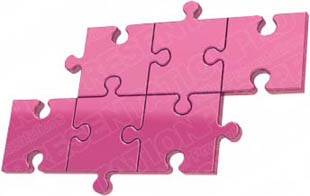 Download puzzle 6 pink PowerPoint Graphic and other software plugins for Microsoft PowerPoint