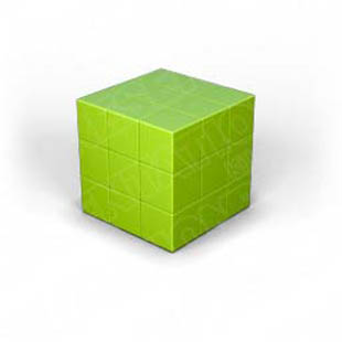 Download puzzle cube 1 green PowerPoint Graphic and other software plugins for Microsoft PowerPoint