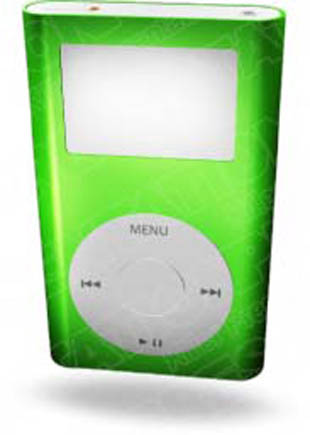 Download ipod minigreen front PowerPoint Graphic and other software plugins for Microsoft PowerPoint