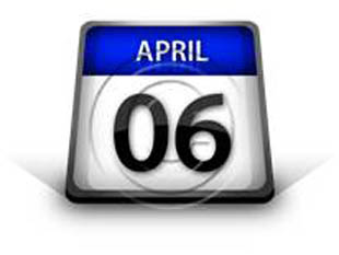 Calendar April 06 PPT PowerPoint Image Picture