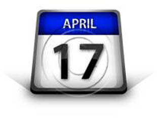 Calendar April 17 PPT PowerPoint Image Picture