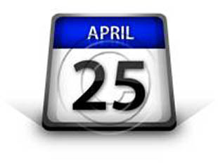 Calendar April 25 PPT PowerPoint Image Picture