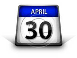 Calendar April 30 PPT PowerPoint Image Picture