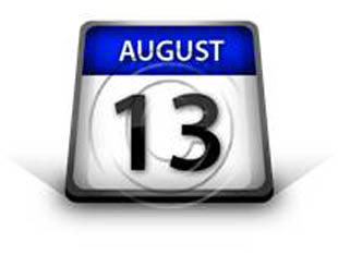 Calendar August13 PPT PowerPoint Image Picture