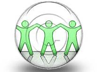 Celebrating Teamwork Green Circle Color Pencil PPT PowerPoint Image Picture