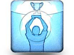 Champion Trophy Square Color Pencil PPT PowerPoint Image Picture