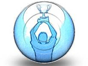 Champion Trophy Circle Color Pencil PPT PowerPoint Image Picture