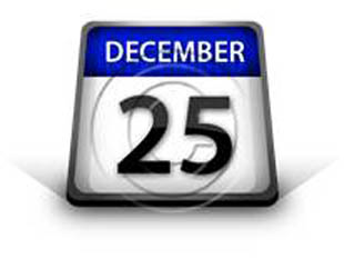 Calendar December 25 PPT PowerPoint Image Picture