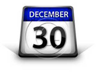 Calendar December 30 PPT PowerPoint Image Picture