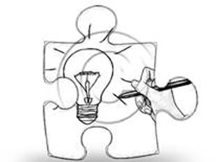 Drawn Idea PUZ Sketch PPT PowerPoint Image Picture