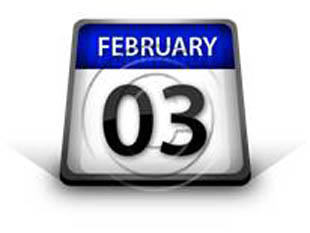 Calendar February 03 PPT PowerPoint Image Picture