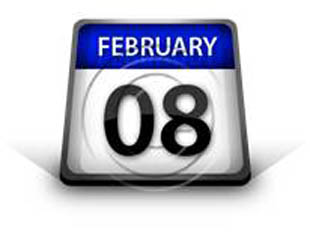 Calendar February 08 PPT PowerPoint Image Picture