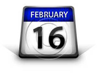 Calendar February 16 PPT PowerPoint Image Picture