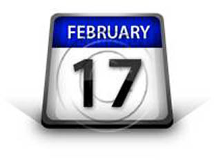 Calendar February 17 PPT PowerPoint Image Picture