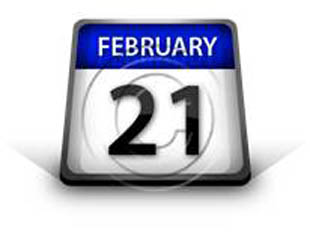 Calendar February 21 PPT PowerPoint Image Picture