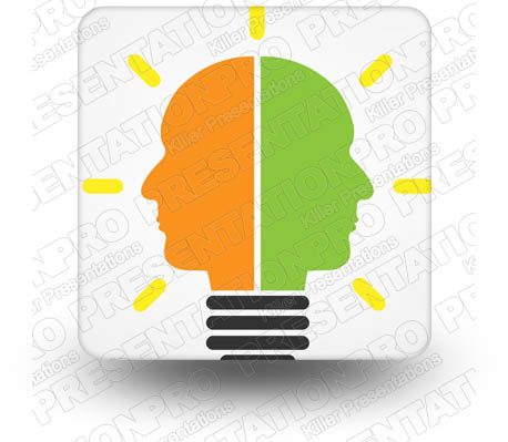 Head Bulb 01 Square PPT PowerPoint Image Picture