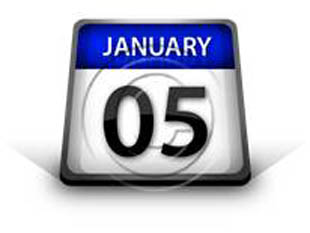 Calendar January 05 PPT PowerPoint Image Picture