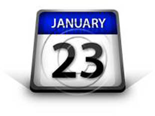 Calendar January 23 PPT PowerPoint Image Picture