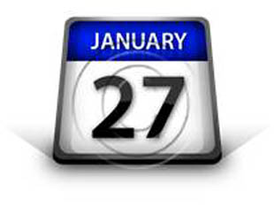Calendar January 27 PPT PowerPoint Image Picture