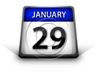 Calendar January 29 PPT PowerPoint Image Picture