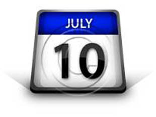Calendar July 10 PPT PowerPoint Image Picture