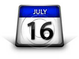 Calendar July 16 PPT PowerPoint Image Picture